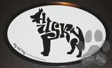 Euro Style Siberian Husky Dog Breed Magnet