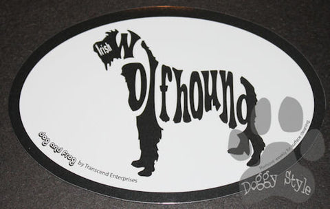 Euro Style Irish Wolfhound Dog Breed Magnet