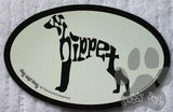 Euro Style Whippet Dog Breed Magnet