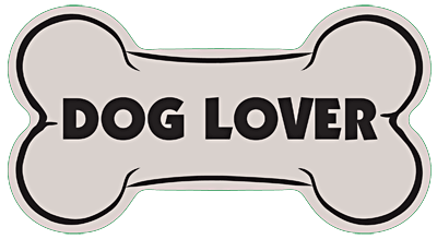 Dog Lover Dog Bone Car Sticker