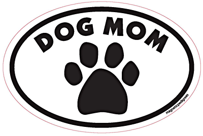 Dog Mom Euro Style Oval Dog Magnet