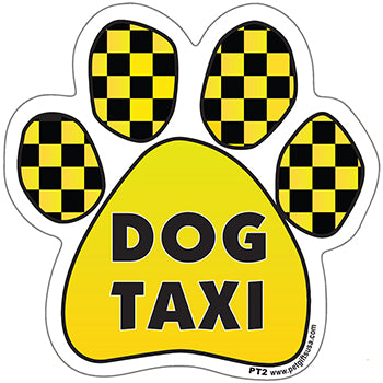 Dog Taxi Paw Magnet