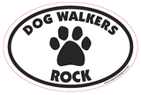 Dog Walkers Rock Euro Style Oval Dog Magnet