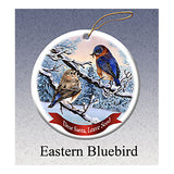 Eastern Blue Bird Howliday Bird Christmas Ornament