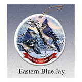 Eastern Blue Jay Howliday Bird Christmas Ornament