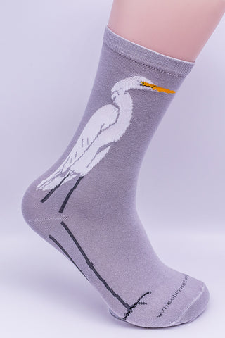 Egret Bird Novelty Socks