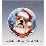 English Bulldog Tan Howliday Dog Christmas Ornament