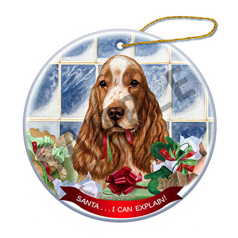 English Cocker Spaniel Howliday Dog Christmas Ornament