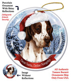 English Pointer Brown Howliday Dog Christmas Ornament