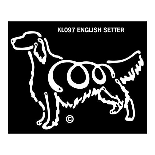 K Lines English Setter Dog Car Window Decal Tattoo