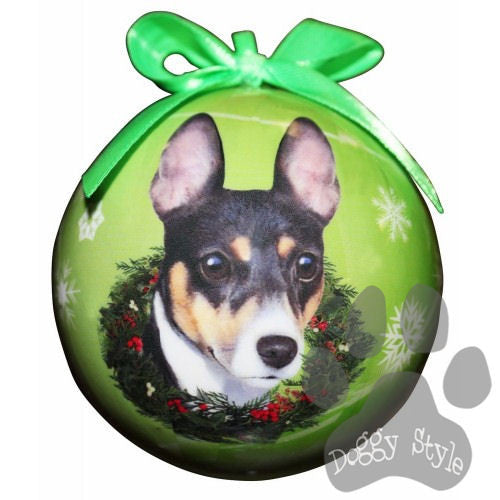 Rat Terrier Shatterproof Dog Breed Christmas Ornament