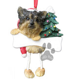 Dangling Leg Yorkie Yorkshire Terrier Puppy Dog Christmas Ornament