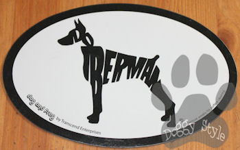 Euro Style Doberman Pinscher Dog Breed Magnet