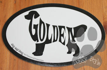 Euro Style Golden Retriever Dog Breed Magnet