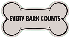 Every Bark Counts Dog Bone Car Sticker