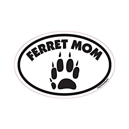 Ferret Mom Euro Style Oval Dog Magnet