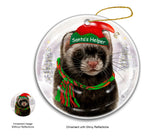 Ferret Howliday Dog Christmas Ornament