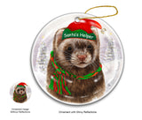 Ferret Howliday Dog Christmas Ornament