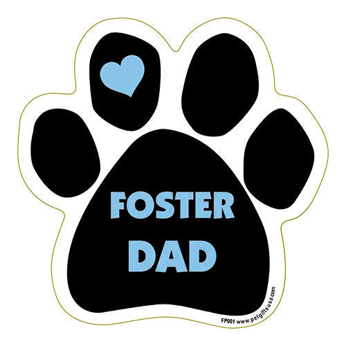 Foster Dad Dog Paw Magnet