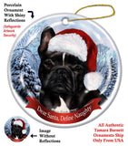 French Bulldog Black Howliday Dog Christmas Ornament