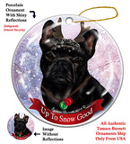 French Bulldog Black Howliday Dog Christmas Ornament