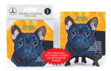 French Bulldog Black Dog Ursula Dodge Drink Coaster