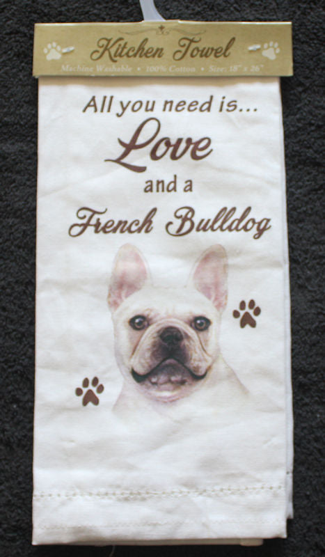 French Bulldog Dish Towel