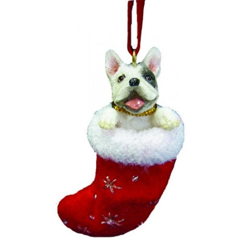Santa's Little Pals French Bulldog Dog Christmas Ornament