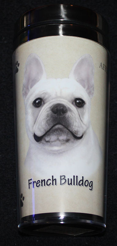 French Bulldog Stainless Steel Travel Tumbler