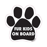 Fur Kids On Board Dog Paw Quote Magnet