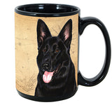 Faithful Friends German Shepherd Black Dog Breed Coffee Mug