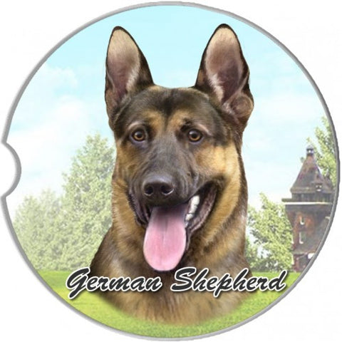 German Shepherd Sandstone Absorbent Dog Breed Car Coaster