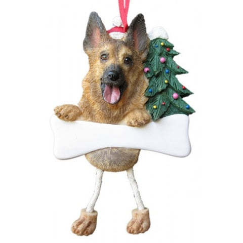 Dangling Leg German Shepherd Dog Christmas Ornament