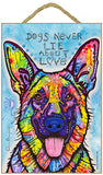 German Shepherd Dogs Never Lie About Love Dean Russo Wood Dog Sign