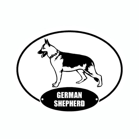 German Shepherd Euro Vinyl Dog Car Sticker