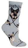  Have one to sell? Sell now Details about  German Shepherd Dog Breed Gray Lightweight Stretch Cotton Adult Novelty Socks