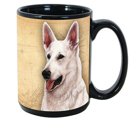 Faithful Friends German Shepherd White Dog Breed Coffee Mug