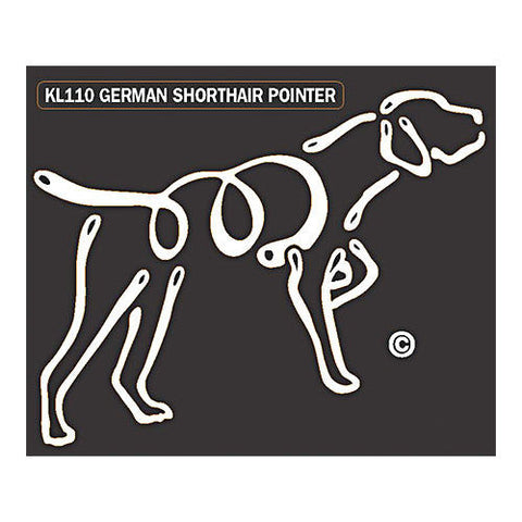 German Shorthaired Pointer K Lines Window Decal Tattoo