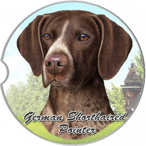 German Shorthaired Pointer Sandstone Absorbent Dog Breed Car Coaster