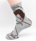 German Wirehaired Pointer Dog Breed Novelty Socks
