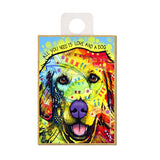 Golden Retriever All You Need Is Love And A Dog Dean Russo Wood Dog Magnet