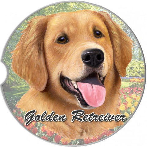 Golden Retriever Sandstone Absorbent Dog Breed Car Coaster