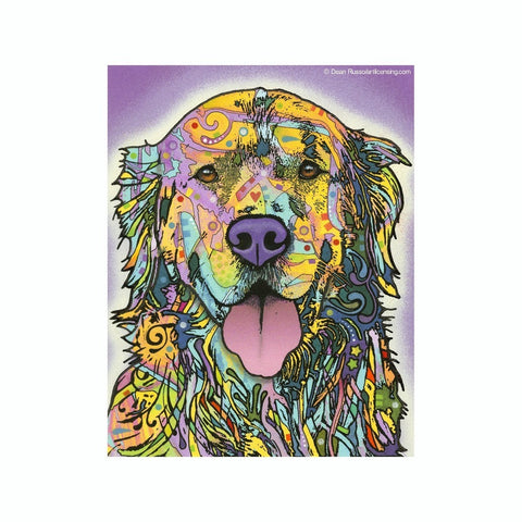 Golden Retriever Dean Russo Vinyl Dog Car Sticker