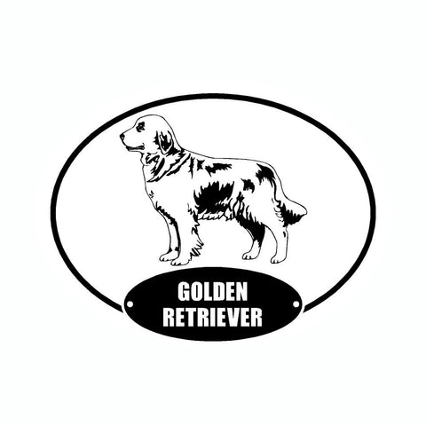 Golden Retriever Euro Vinyl Dog Car Sticker