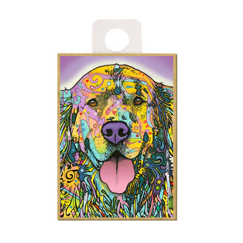 Golden Retriever Dean Russo Wood Dog Magnet
