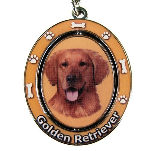 Golden Retriever Dog Spinning Keychain