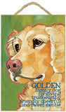 Golden Retriever Ursula Dodge Wood Dog Sign