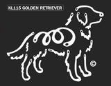 K Line Golden Retriever Dog Car Window Decal Tattoo