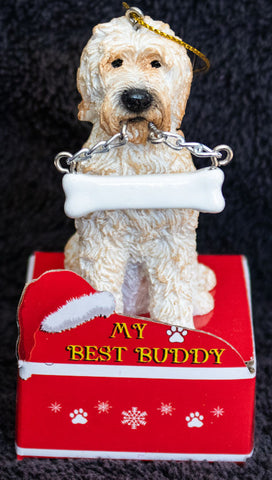 Goldendoodle Statue Best Buddy Christmas Ornament