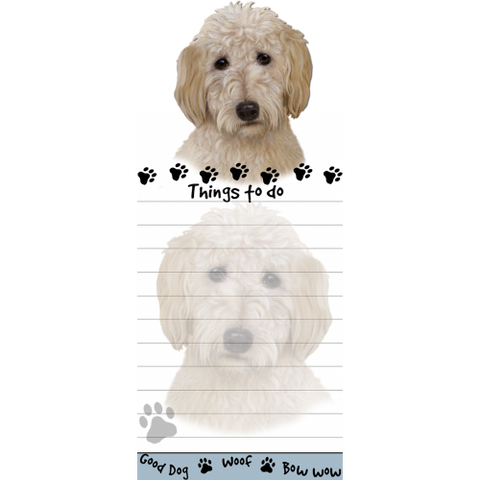 Goldendoodle List Stationery Notepad